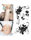 Piękne ciało Art wodoodporne tymczasowe tatuaże dla kobiet sexy czarny rose projekt małe naklejki tatuaż hurtownia HC1185