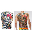 Nowe wzory 48*35 cm duże czarne tatuaże karpiowe mężczyźni i kobiety wodoodporne duże tymczasowe naklejki z tatuażami pełna powr