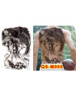 Nowe wzory 48*35 cm duże czarne tatuaże karpiowe mężczyźni i kobiety wodoodporne duże tymczasowe naklejki z tatuażami pełna powr