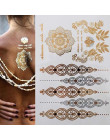 1 arkusz Flash Boho metaliczny złoty pióra lśniące biżuteria festiwal tymczasowy tatuaż
