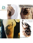 Indywidualność wodoodporne tymczasowe tatuaże dla mężczyzn i kobiet wilk ryk projekt duże ramię tatuaż naklejki darmowa wysyłka 