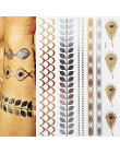 1 arkusz Flash Boho metaliczny złoty pióra lśniące biżuteria festiwal tymczasowy tatuaż