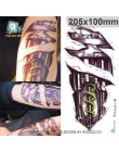 Indywidualność wodoodporne tymczasowe tatuaże dla chłopiec mężczyźni 3D mechaniczne ramię projekt duża naklejka tatuaż darmowa w