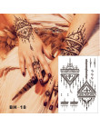  BH-18 trójkąt proste czarna Henna tymczasowy tatuaż dla obu rąk inspirowane ciała naklejki