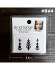  BD4 czarny kolor wysokiej jakości Bindi naklejki, starannie wybrane Boho i w stylu Tribal Bindi tymczasowe naklejki z tatuażam