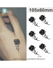 Body Art Sex produkty wodoodporne tymczasowe tatuaże dla mężczyzn kobiety sexy czarna róża projekt flash tatuaż naklejki HC1185
