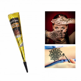 1X czarny hinduska henna wklej stożek uroda kobiety Mehndi ciało palec farby DIY tymczasowy tatuaż