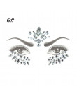 1 PC tymczasowy tatuaż naklejki twarz kamienie szlachetne biżuteria Rhinestone dekoracji Party Festival makijaż brokat tatuaże B