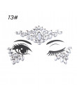 1 PC tymczasowy tatuaż naklejki twarz kamienie szlachetne biżuteria Rhinestone dekoracji Party Festival makijaż brokat tatuaże B