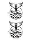 Ocean tymczasowa naklejka tatuaż wodoodporna dla dorosłych mężczyzn dla kobiet ramię ramię Body Art fałszywe tatuaże 10.5X6cm
