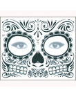 Halloween tymczasowa naklejka tatuaż dzień zmarłych Dia de los Muertos na twarz maska czaszka wodoodporny