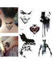 Batman tymczasowe naklejki z tatuażami dla dzieci chłopcy Superheros unii fałszywy Flash wodoodporny tatuaż