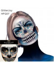 HFG07 1 Pc do twarzy klejnot Rhinestone z klejnotem czaszka zęby naklejki na karnawał makijaż Body Art