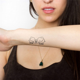 HC1081 wodoodporne wymienny tymczasowy tatuaż naklejki Cute Cartoon dla dzieci słoń wzór Flash tatuaż Kawaii fałszywe naklejki z