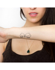 HC1081 wodoodporne wymienny tymczasowy tatuaż naklejki Cute Cartoon dla dzieci słoń wzór Flash tatuaż Kawaii fałszywe naklejki z
