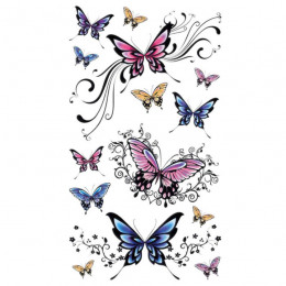 Moda piękny motyl naklejki z tatuażami tymczasowe wodoodporne 0410B