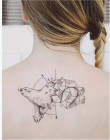Niedźwiedź tymczasowa naklejka tatuaż wodoodporna dla dorosłych mężczyzn dla kobiet na ramię dla chłopców Arm fałszywe tatuaże 1