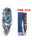 Wodoodporna tymczasowa naklejka tatuaż oko zegar ptak Pagoda pełne ramię duży rozmiar fałszywy tatuaż flash tatuaż rękaw tato dl