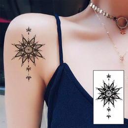 Nowa wodoodporna tymczasowa naklejka tatuaż na ciało fajne mandala transferu wody flash tatuaż fałszywy tatuaż dziewczyna chłopi