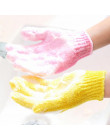 2 sztuk prysznic złuszczający peeling mycia skóry rękawice kąpielowe pianka do kąpieli odporność na poślizg masaż ciała do szoro