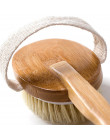 Drewniana naturalna szczotka z długą wygodną rączką do mycia czyszczenia skóry całego ciała i masażu antycellulitowa