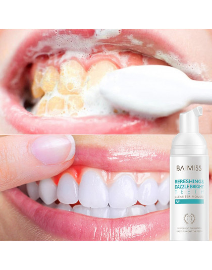 BAIMISS świeże Shining zębów-do czyszczenia mus pasta do zębów higiena jamy ustnej wybielanie usuwa plamy z płytki nazębnej nieś