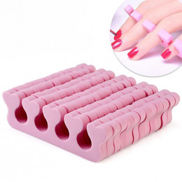 50 sztuk/zestaw różowy Nail Art palce separatory palce stóp gąbka miękki żel UV narzędzia polski Manicure Pedicure profesjonalny