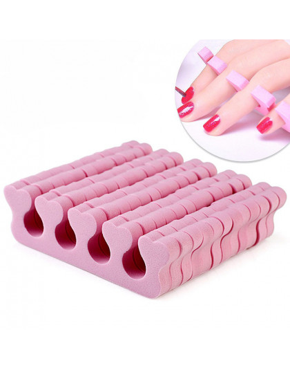 50 sztuk/zestaw różowy Nail Art palce separatory palce stóp gąbka miękki żel UV narzędzia polski Manicure Pedicure profesjonalny