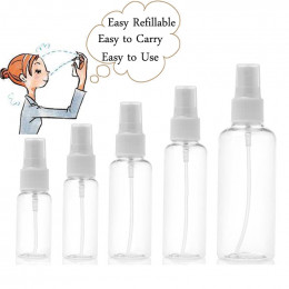 Przezroczyste mini buteleczki z atomizerem na perfumy pojemniki na kosmetyki do bagażu podręcznego