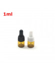 10 sztuk 1 ml 2 ml 3 ml 5 ml Mini pusta szklana buteleczka z zakraplaczem przenośny aromaterapia OLEJEK ETERYCZNY butelka z szkl