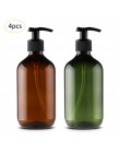 4Pcs New 500ML Pump Bottle Makeup Bathroom Liquid Shampoo Bottle Travel Dispenser Bottle Container For Soap Shower Gel