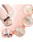 1 para bawełny pół wkładki klocki pielęgnacja stóp wkładki przedniej części stopy ulgę w bólu masażu żel śródstopia Toe wsparcie