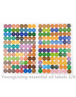1 zestaw z nadrukiem OLEJEK ETERYCZNY butelki zakrętka etykiety okrągłe koło naklejki kolorowe dla wszystkich doTERRA Young Livi