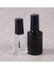Przezroczyste szklane buteleczki na lakiery do paznokci odżywki olejki z pędzelkiem pojemniki do przechowywania kosmetyków