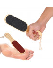 2018 1 sztuk Foot File drewniany papier ścierny usuwanie martwego naskórka Toe Exfoliator Heel skórek złuszczający peeling narzę
