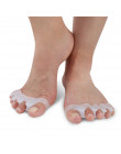 1 para żel Toe separatory nosze wyrównanie nakładające palce ortezy młotek poduszki ortopedyczne pielęgnacja stóp buty wkładki 4