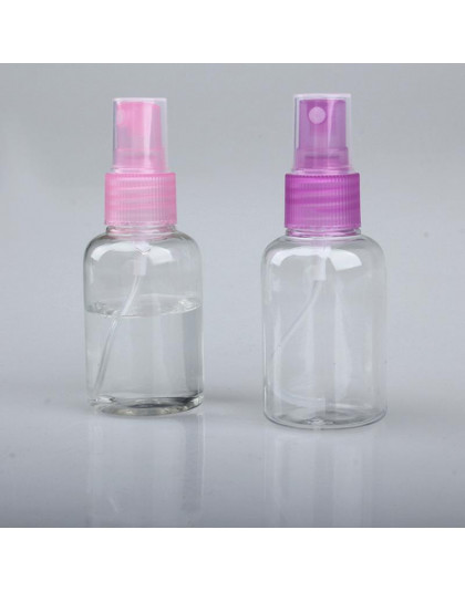 Plastikowe mini buteleczki z atomizerem na perfumy mały pojemnik podróżny na kosmetyki przezroczysty do samolotu
