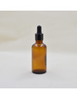 Butelki ze szkła Amber 5-100 ml płynu odczynnik pipeta butelka do kropli do oczu kropla aromaterapia