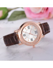 Nowy zegarek dla pań Rhinestone bransoletki na rękę kobiety moda zegarki damskie zegarki Alloy analogowe kwarcowy relojes @ F