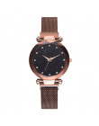 Luksusowe kobiety zegarki damskie magnetyczne gwiaździste niebo zegar moda diament dla kobiet kwarcowe zegarki na rękę relogio f