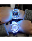 Lampa błyskowa led zegarek świetlny osobowości studentów miłośników trendów jellies kobiety męska zegarek zegarki 7 kolor światł