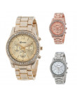 Genewa klasyczny luksus Rhinestone zegarka kobiet zegarki moda zegarki zegarek dla pań kobiet zegarki zegar Reloj Mujer Relogio 