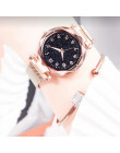 Luksusowe Luminous kobiet zegarki Starry Sky magnetyczne kobiet zegarek wodoodporny Rhinestone zegar relogio feminino montre fem