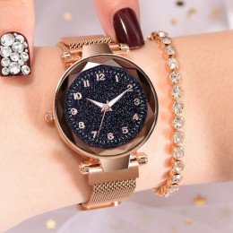 Luksusowe Luminous kobiet zegarki Starry Sky magnetyczne kobiet zegarek wodoodporny Rhinestone zegar relogio feminino montre fem