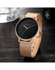 Top marka kobiet zegarki luksusowe kwarcowy zegarek na co dzień kobiety ze stali nierdzewnej siateczkowy pasek zegarek z ultra c