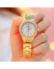 2019 panie zegarki na rękę sukienka złoty zegarek kobiety kryształ zegarki diamentowe ze stali nierdzewnej srebrny zegar kobiety