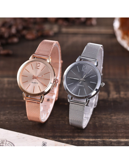 Vansvar Casual zegarek kwarcowy pasek ze stali nierdzewnej pasek na rękę zegarek analogowy zegarek na rękę kobieta zegarek 2019 
