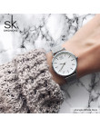 SK Super Slim Sliver siatki zegarki ze stali nierdzewnej kobiety Top marka luksusowe zegar panie zegarek na rękę pani Relogio Fe