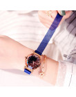 Luksusowe kobiety zegarki moda elegancki magnes klamra Vibrato fioletowy panie zegarek na rękę 2019 nowe gwiaździste niebo cyfra