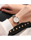 Nowy 2018 kobiet zegarki moda na co dzień kobiet prosty styl kwarcowy skórzany pasek na rękę Ulzzang kobiet zegarek